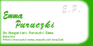 emma puruczki business card